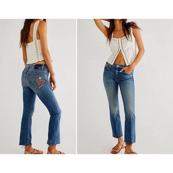 MOTHER Denim - Mother Superior Denim the Insider Ankle Fray in Beyond the Sky Size 27